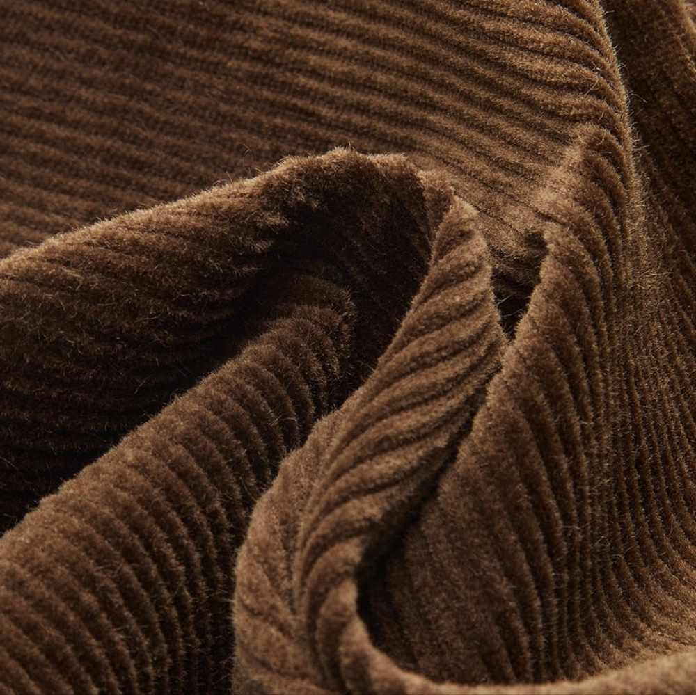 Wide-Leg Corduroy Pants - Brown - Picture 3 of 3